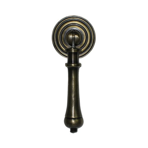 Gado Gado Teardrop Pulls 15/8 Inch Diameter Unlacquered Antique Brass Pendant Pull HTP1010