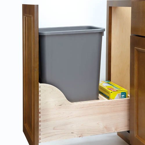 Rev A Shelf 35 Quart Single Trash Pull Out Waste Container With