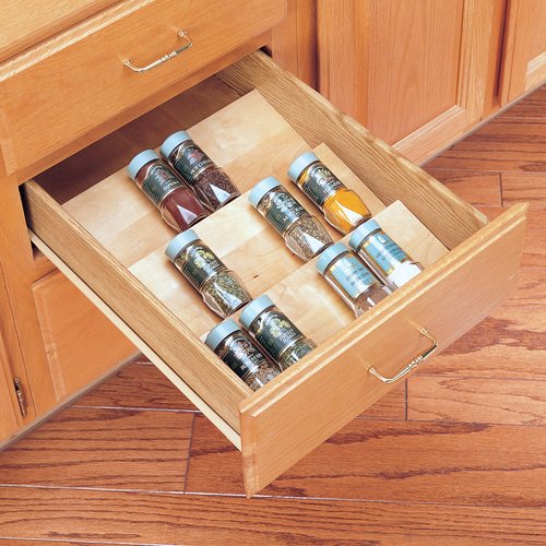 Rev A Shelf Wood Spice Drawer Insert 16 W X 19 75 L 4sdi 18