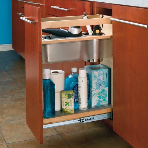 RevAShelf 8 inch Base Height Vanity Grooming Center 445VCG258