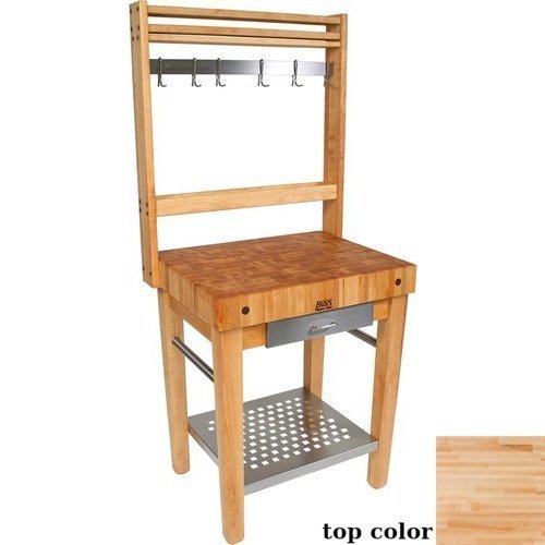 John Boos 30 Inch X 24 Inch X 4 Inch Butcher Block Kitchen Island