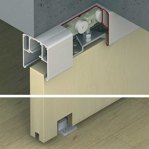 Hafele Slido Classic 80P Fitting Set with 2 Side Smuso SoftClose 940.