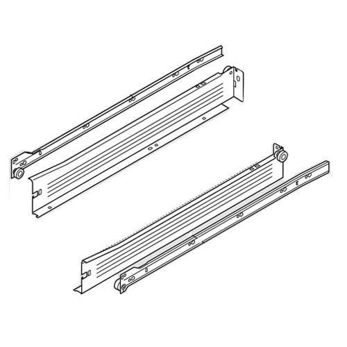 Blum Metabox Slide 2 H X 18 L White With Front Fix Brackets