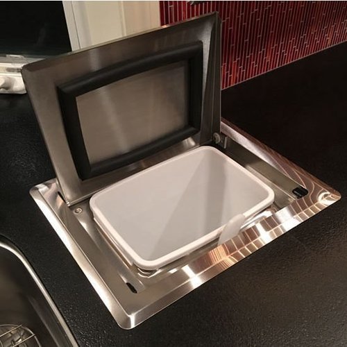 Dropout Cabinet Fixtures Built In Countertop 9 Quart Compost Bin