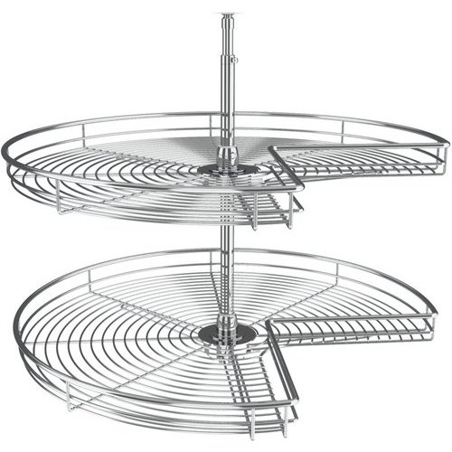 RevAShelf 32 Inch Diameter Kidney Shape Premiere Wire 2 Shelf Corner