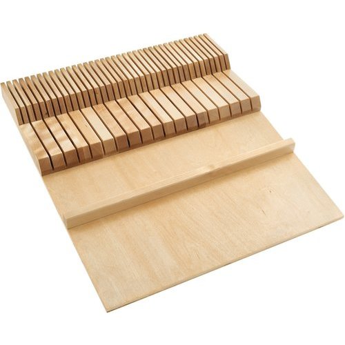 Rev A Shelf 18 5 Inch Wide Double Knife Block Drawer Insert