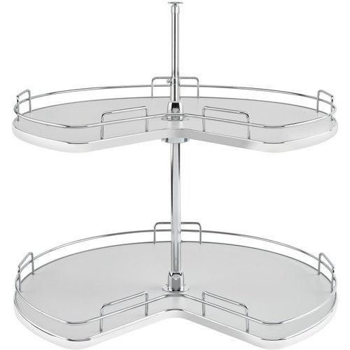 Rev A Shelf 32 Inch Diameter Kidney Shape 2 Shelf Lazy Susan Set