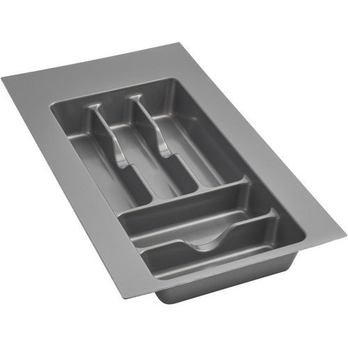 Rev A Shelf Small Silver Glossy Cutlery Organizer Metallic
