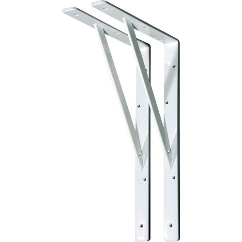 U.S. Futaba 22 Inch Length Heavyduty Shelf Bracket White 72531 82