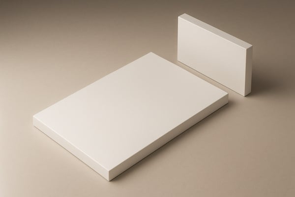 White HPL bottom and back panels