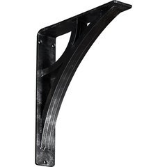 Ekena Millwork 1-1/2 In. X 10 In. X 7-1/2 In. Wrought Iron Single Center Brace Bradford Bracket BKTM01X07X10SBR