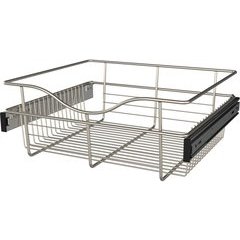 18 X 16 X 7 Closet Pullout Basket Satin Nickel Cb 181607sn 1