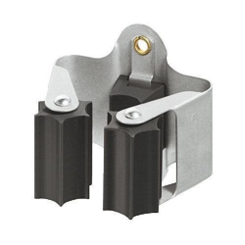 Hafele Single Broomstick Holder, Bright Galvanized