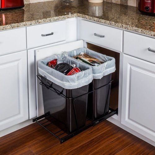 Hardware Resources 35 Quart Double Pullout Waste Container System