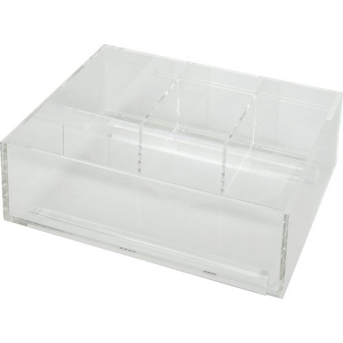 Hardware Resources VBPOT01, Divided Acrylic Top Tray for Vanity