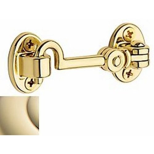 Baldwin Hardware 0950003, 21/2 Inch Swivel Cabin Door Hook, Lifetime Brass
