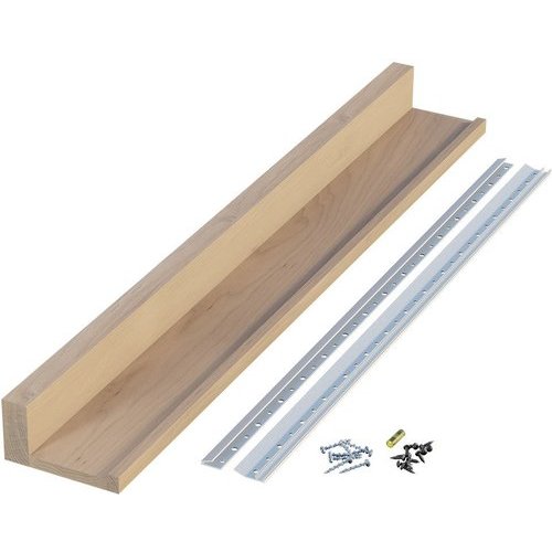 Brown Wood 01CHSHLF0436AL1, 36 Inch Length Slimline Channel Shelf