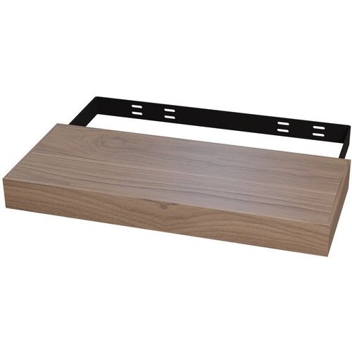 Brown Wood 01MFL102410WL1, Floating Shelf with Concealed Wall