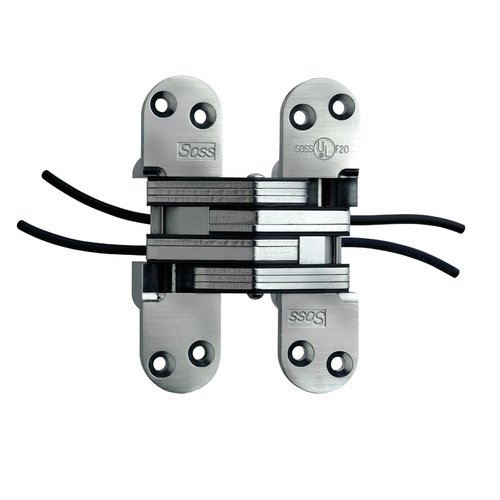 Soss 218PT4US26D, #218 Power Transfer Invisible Hinge Satin Chrome