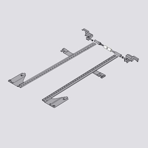 Blum スライドレールセット使用 ベースユニット Blum ZS7.650LU, Legrabox Lateral Stabilizer Set for 18-24 Inch