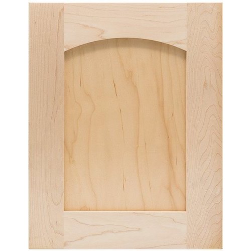 Door Sample, Unfinished Maple Arched Veneer Panel, 12" Width x
