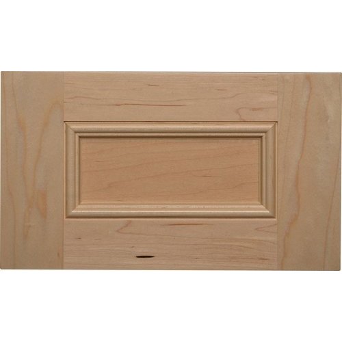 Drawer Front Sample, Unfinished Maple Square Veneer Panel Applied