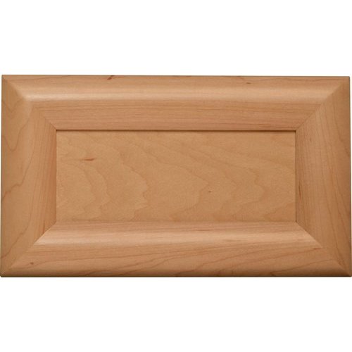 Drawer Front Sample, Clear Coat Maple Mitered Veneer Panel, 15" Width x