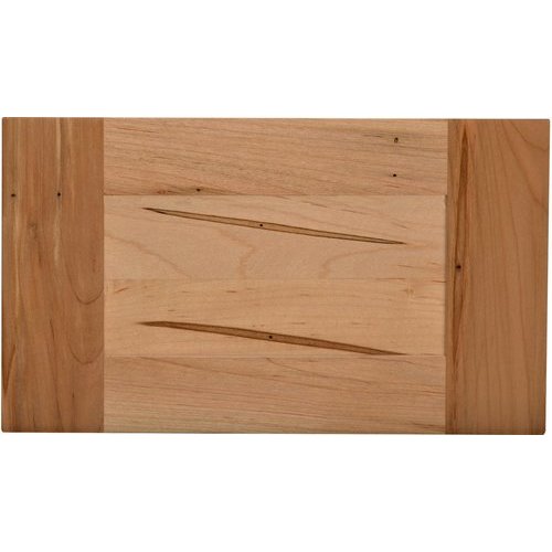 Drawer Front Sample, Unfinished Wormy Maple Square Solid Reverse Panel