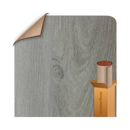 Fox Grey Tossini Elm Finish Vertical Grade 4 ft. x 8 ft. Laminate Sheet, Perfect Match with our ...