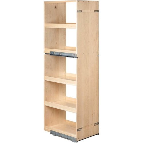 GlasFlength Tall Kitchen Pantry Cabinet with Pull Out Organizers Black ...