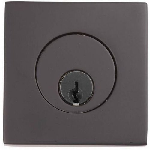 Emtek 8469US19, Square Single Cylinder Deadbolt for 13/8 Inch to 21/8