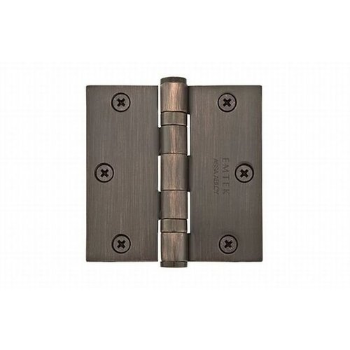 Emtek 96413US10B, Pair of 3-1/2 Inch Width x 3-1/2 Inch Height