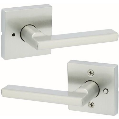 Kwikset Halifax Door Lever with Square Rose New Chassis Privacy Door Lock with 6AL Latch and RCS