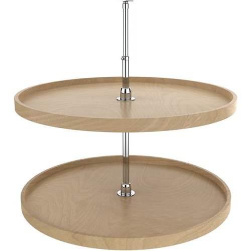 Rev-A-Shelf 4WLS072-32-52, 32 Inch Diameter Wood Classic 2-Shelf