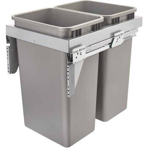Rev-A-Shelf 53TM-1850GSCDM2-FL, 50 Quart Top Mount Double Trash